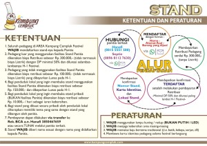 ketentuan stand di KCF#8